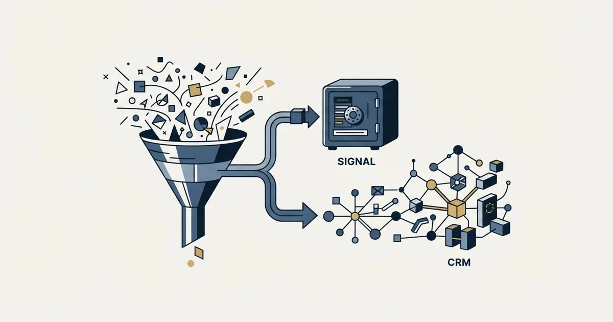 Editorial illustration for Coresignal vs Salesflare