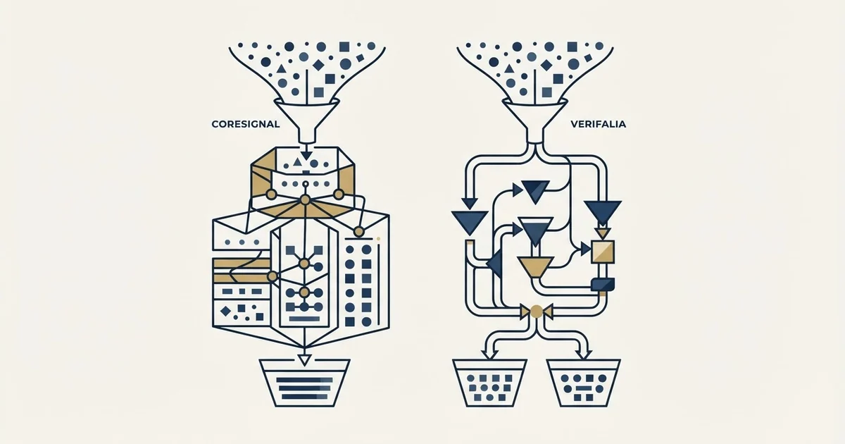 Editorial illustration for Coresignal vs Verifalia