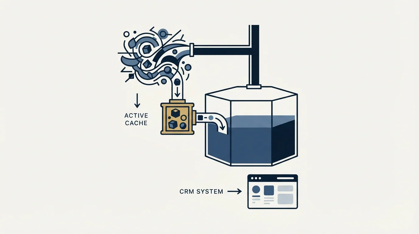 Section illustration: The CRM integration API, and what to cache