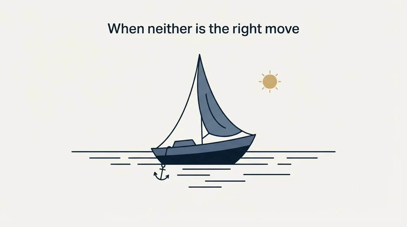 Section illustration: When neither is the right move