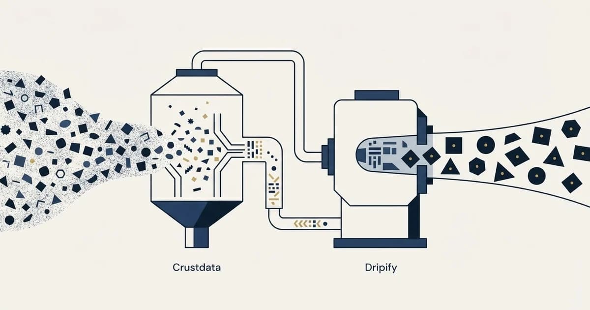 Editorial illustration for Crustdata vs Dripify