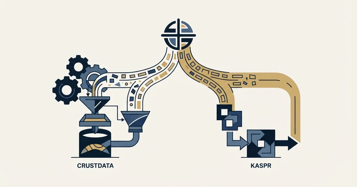 Editorial illustration for Crustdata vs Kaspr