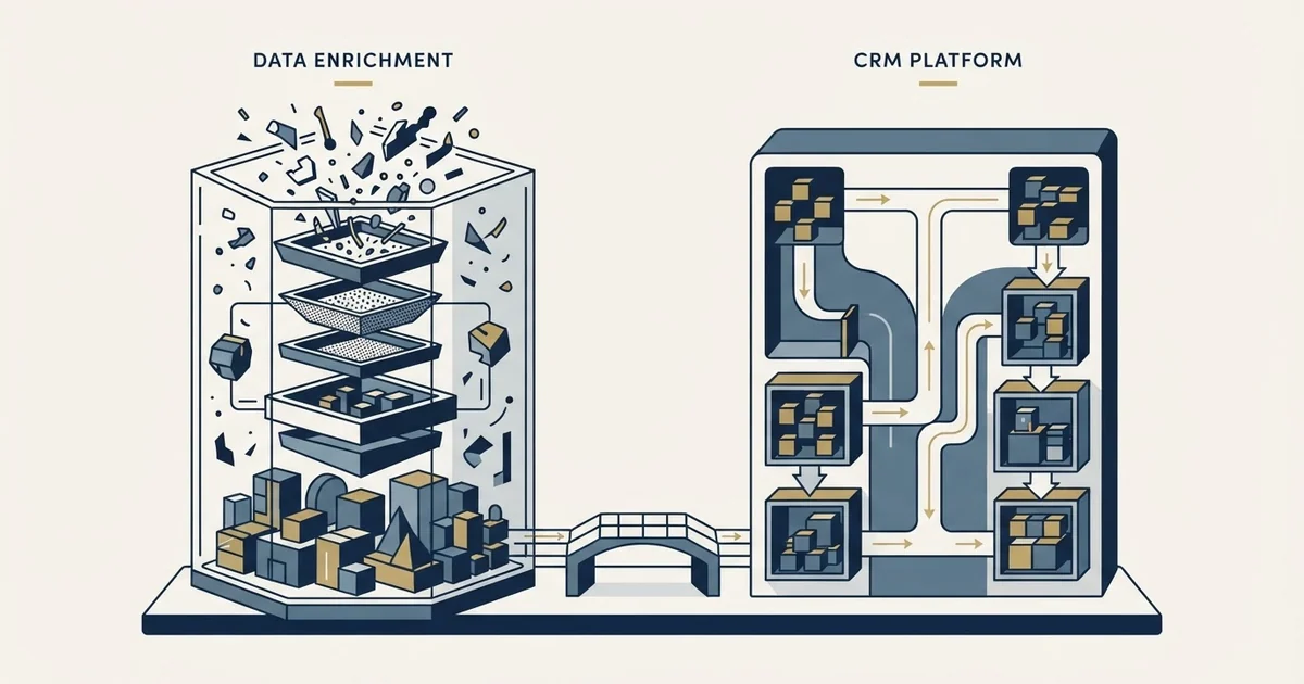 Editorial illustration for Crustdata vs Less Annoying CRM