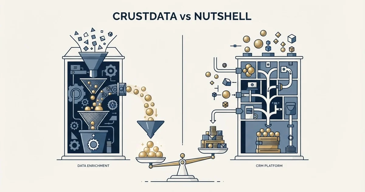 Editorial illustration for Crustdata vs Nutshell