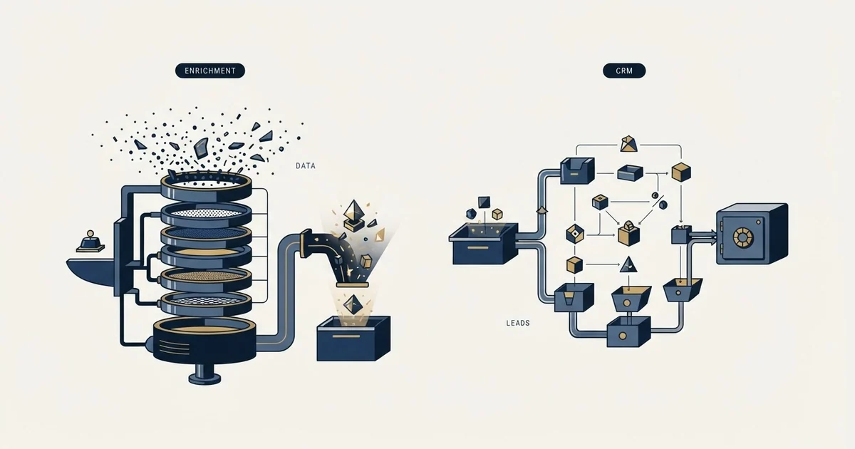 Editorial illustration for Crustdata vs Salesflare