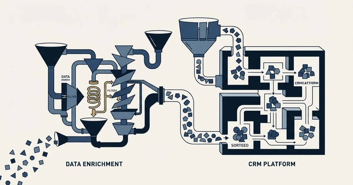 Editorial illustration for Crustdata vs Salesforce