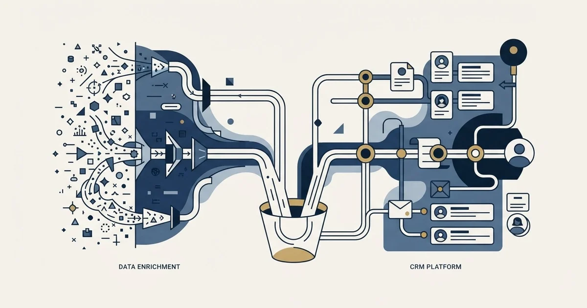 Editorial illustration for Crustdata vs Salesmate