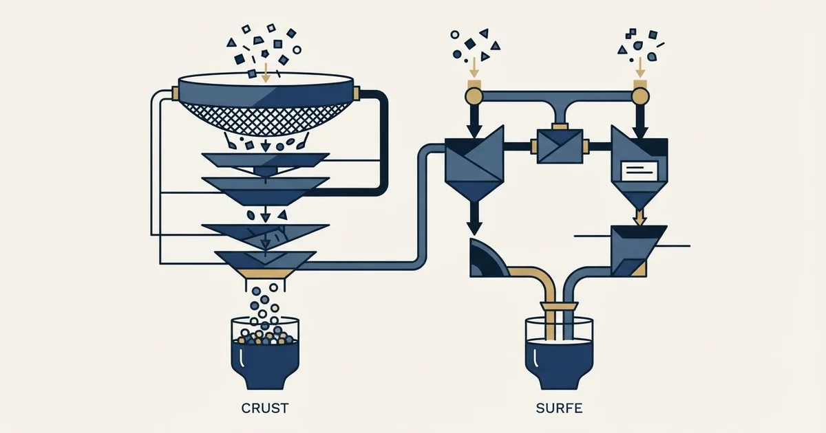 Editorial illustration for Crustdata vs Surfe