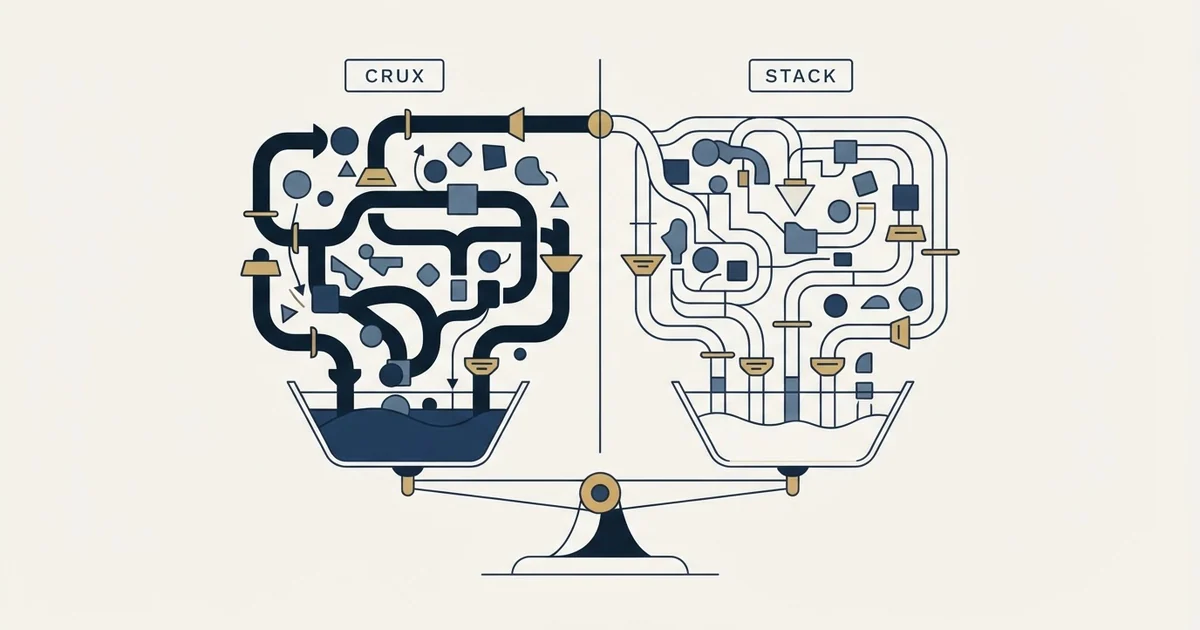 Editorial illustration for Crustdata vs TheirStack
