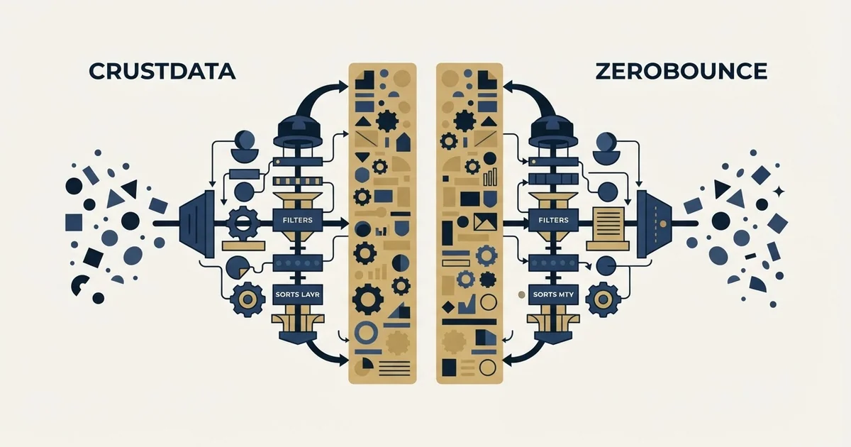 Editorial illustration for Crustdata vs ZeroBounce