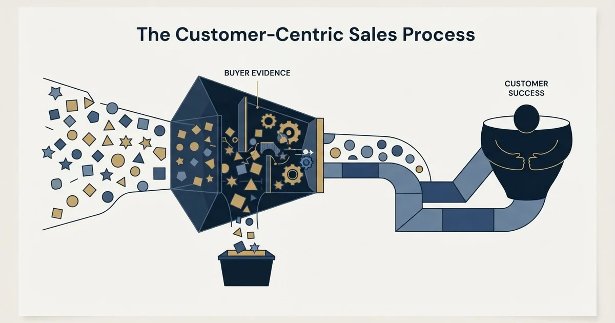 Editorial illustration for The Customer-Centric Sales Process