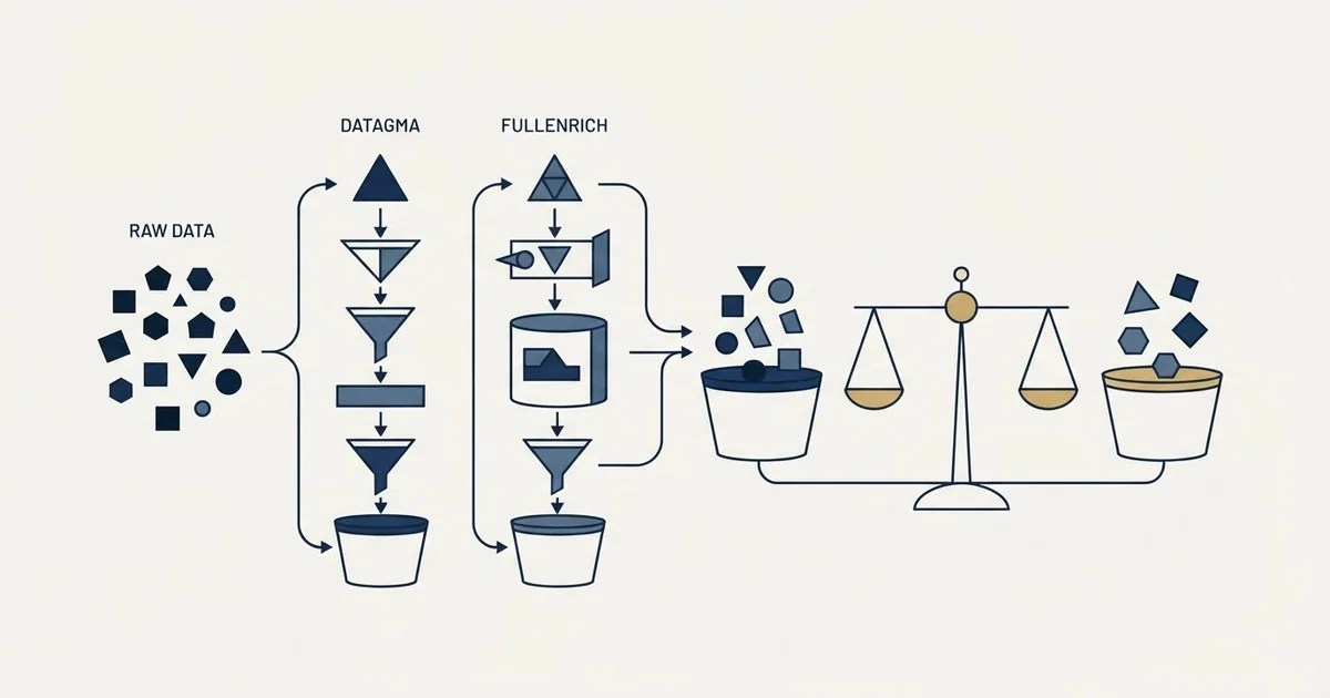 Editorial illustration for Datagma vs FullEnrich