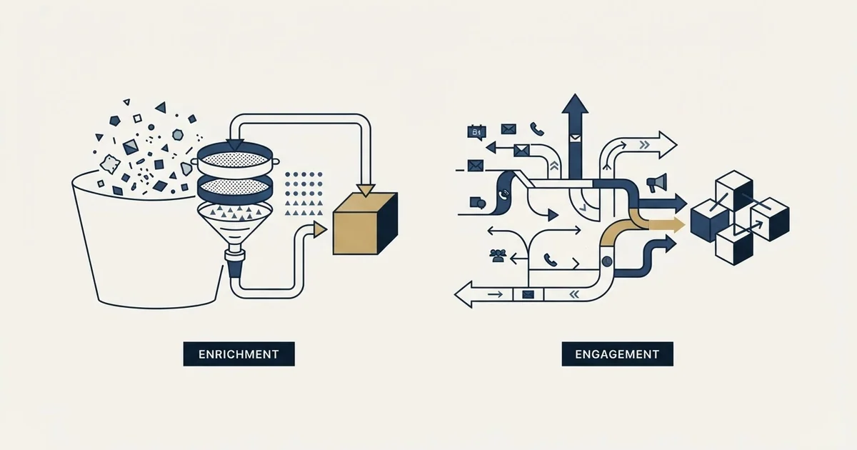 Editorial illustration for Datagma vs Groove by Clari