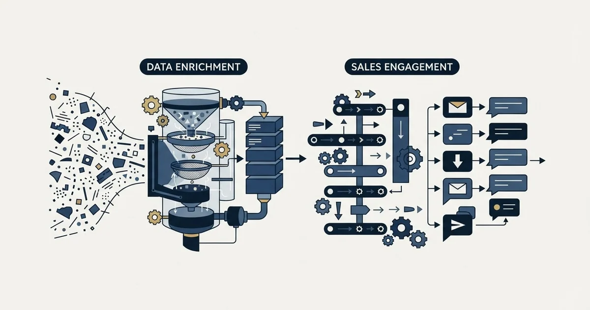 Editorial illustration for Datagma vs La Growth Machine