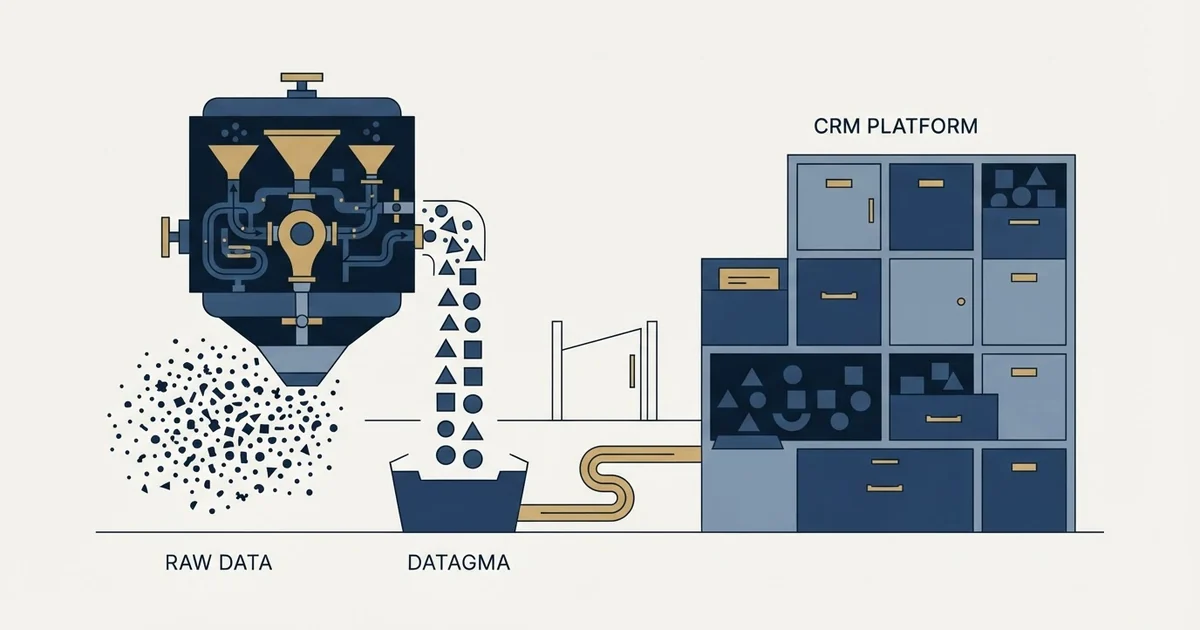 Editorial illustration for Datagma vs Less Annoying CRM