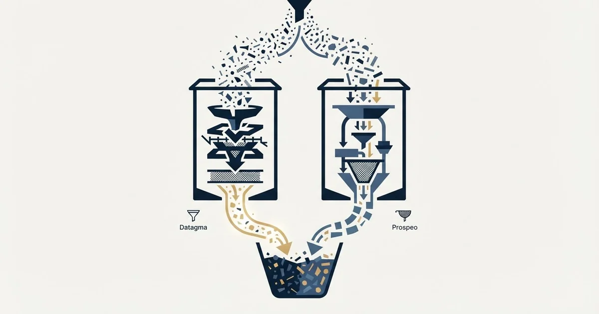 Editorial illustration for Datagma vs Prospeo