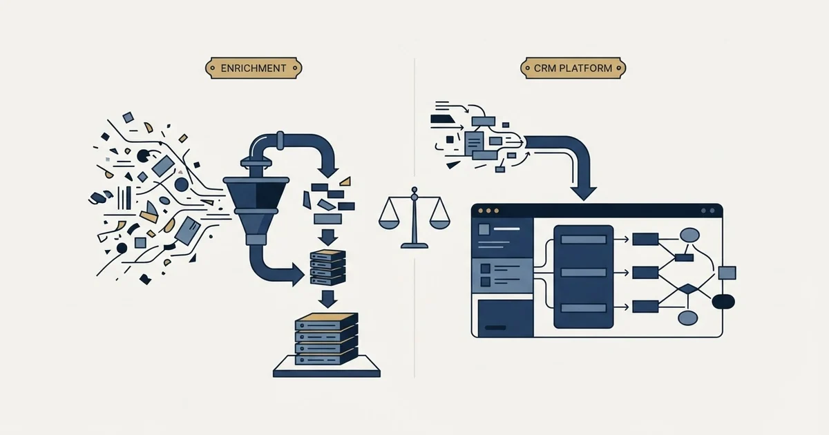 Editorial illustration for Datagma vs Salesflare
