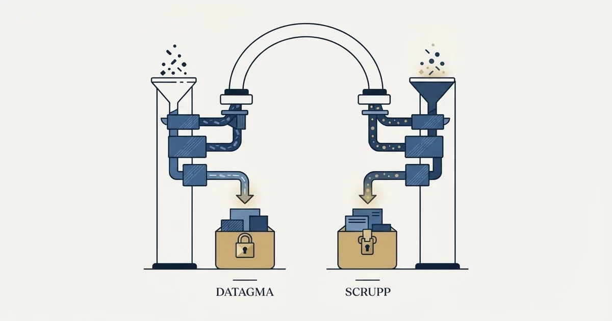 Editorial illustration for Datagma vs Scrupp