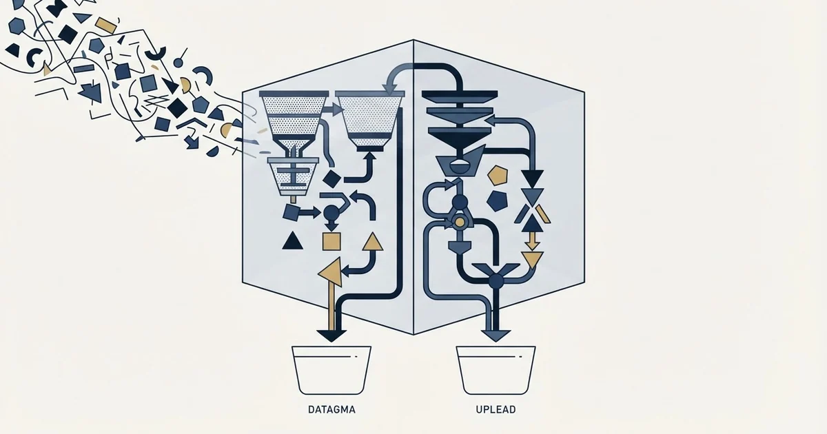 Editorial illustration for Datagma vs UpLead