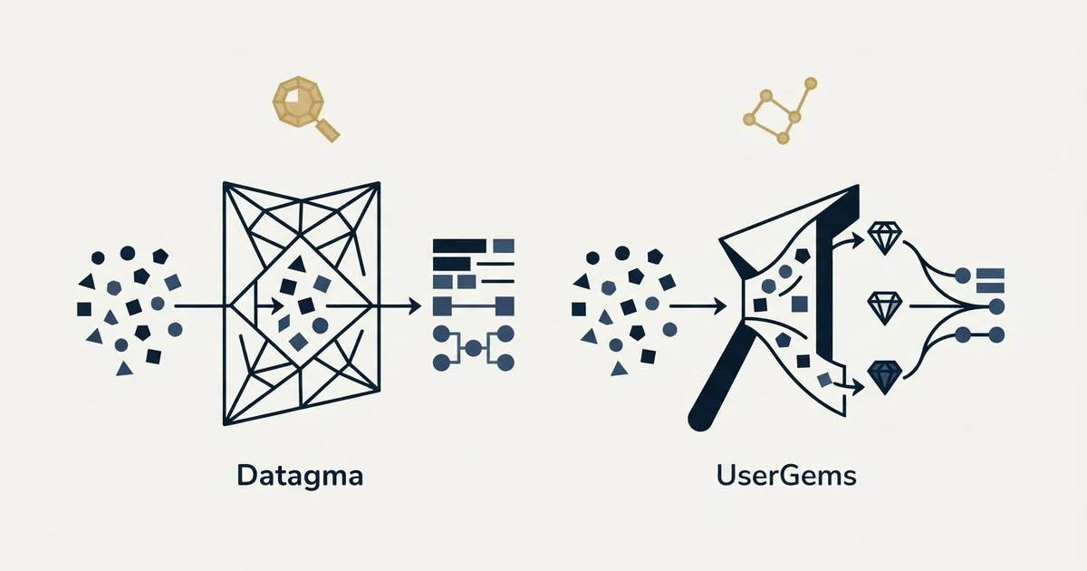 Editorial illustration for Datagma vs UserGems