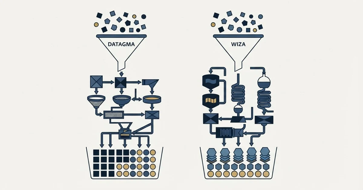 Editorial illustration for Datagma vs Wiza