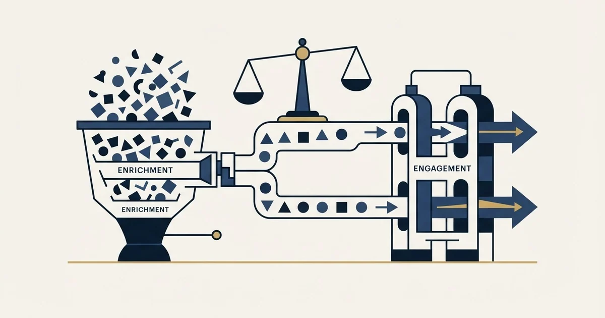 Editorial illustration for Datanyze vs Enginy