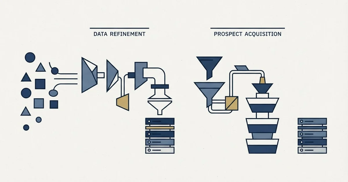 Editorial illustration for Datanyze vs GetProspect