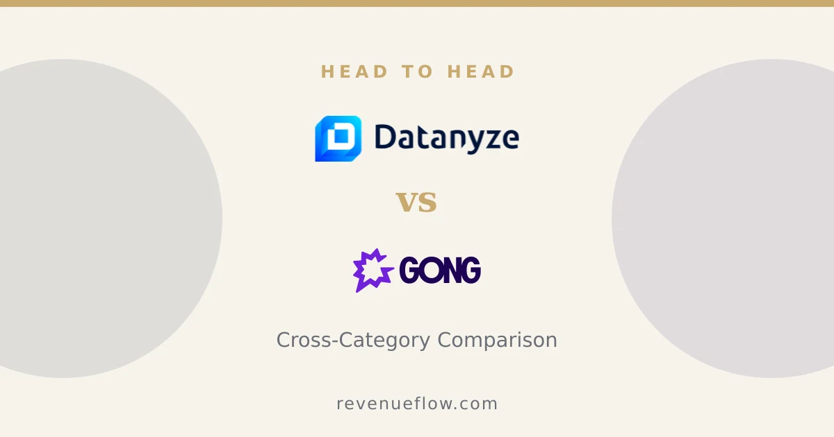 Branded cover: Datanyze vs Gong: Cross-Category Comparison
