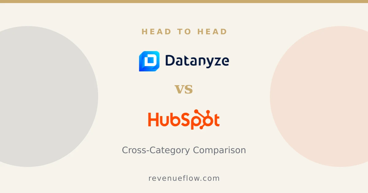 Branded cover: Datanyze vs HubSpot CRM: Cross-Category Comparison