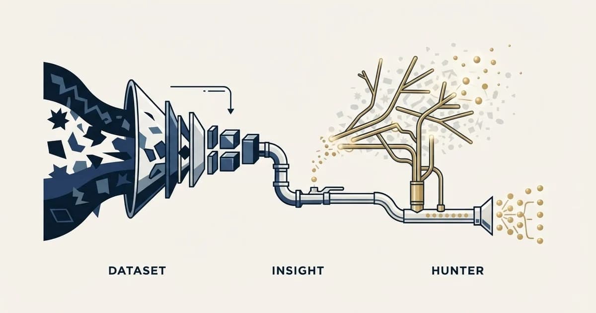Editorial illustration for Datanyze vs Hunter