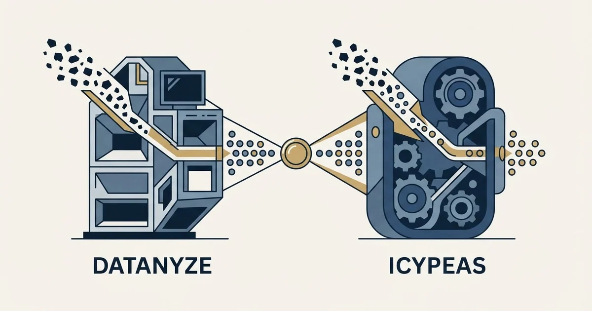 Editorial illustration for Datanyze vs Icypeas