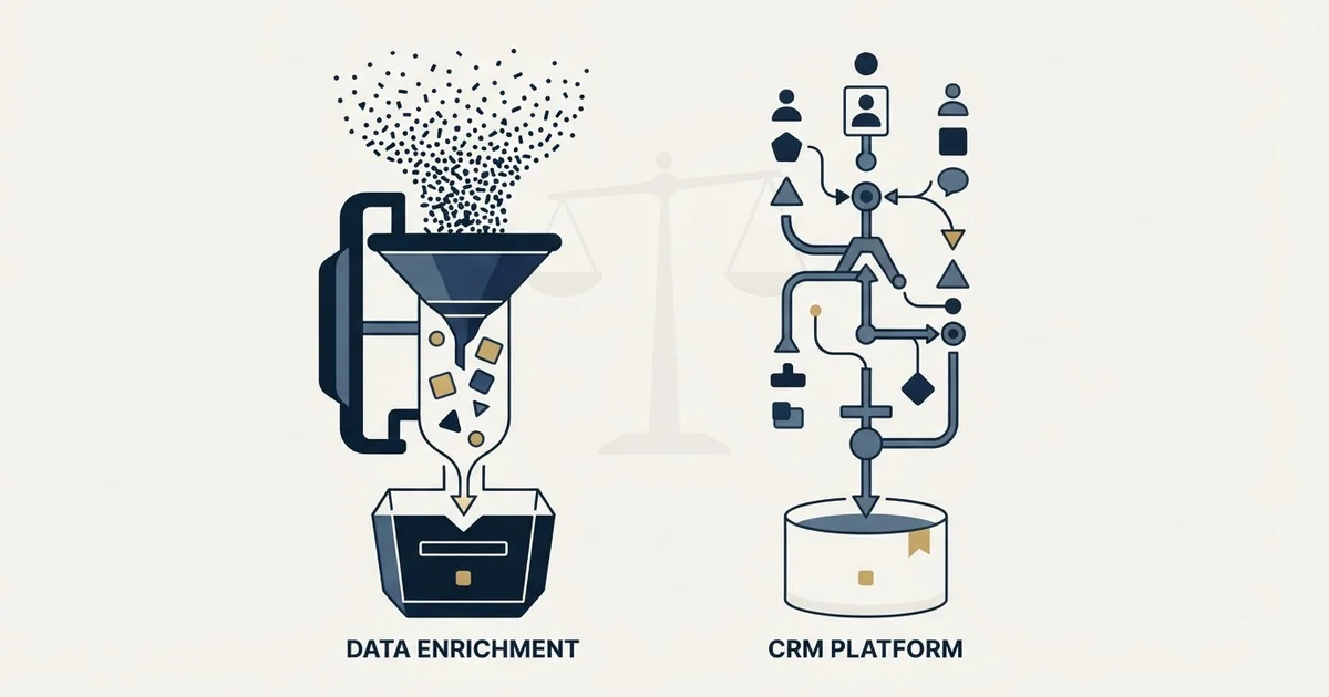 Editorial illustration for Datanyze vs Keap