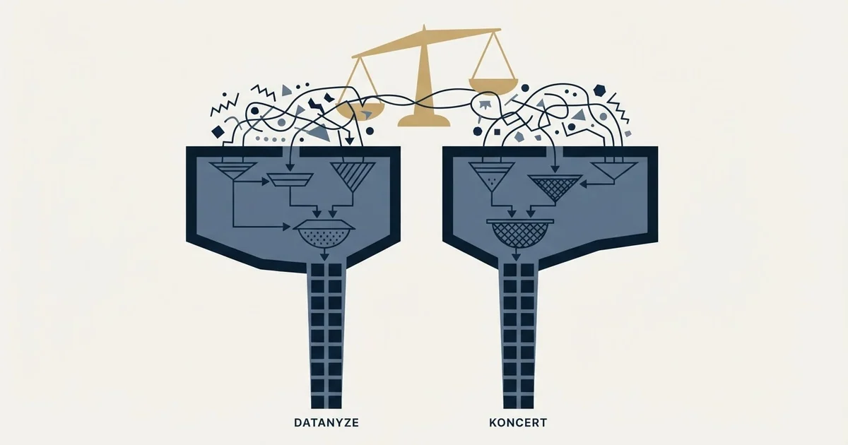 Editorial illustration for Datanyze vs Koncert