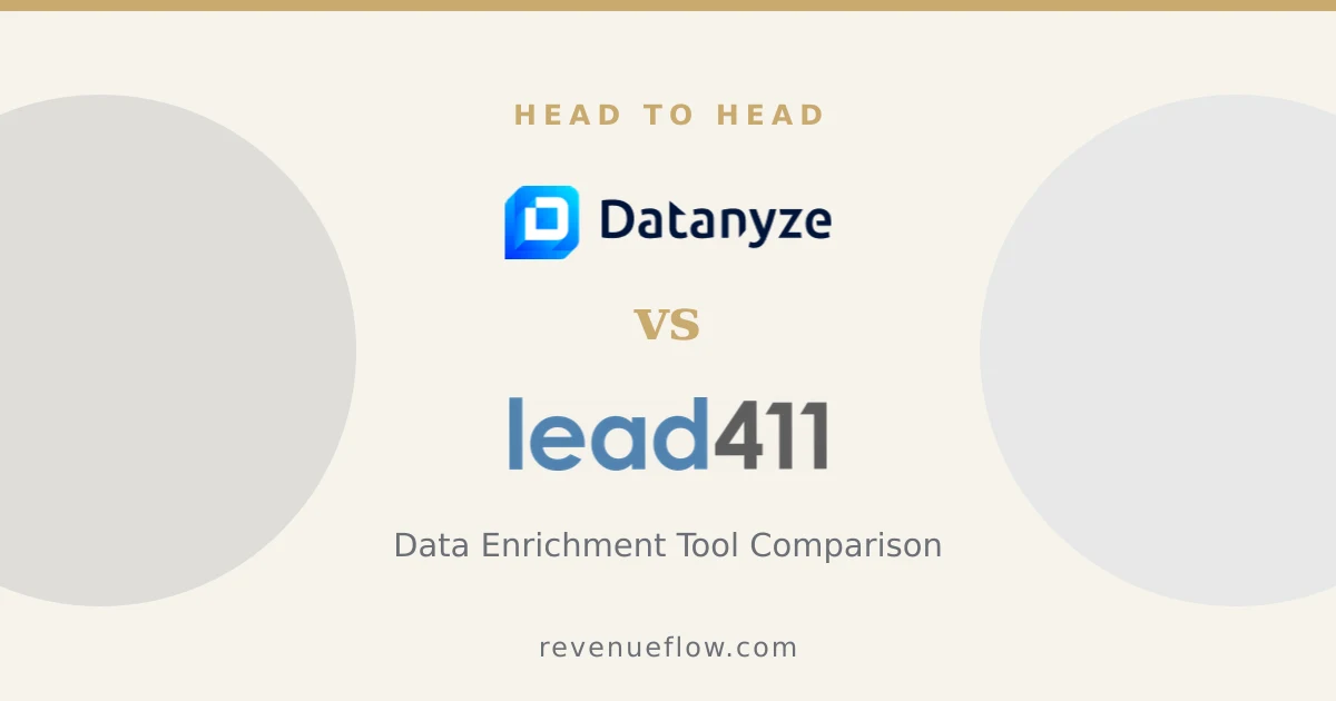 Branded cover: Datanyze vs Lead411: Data Enrichment Tool Comparison