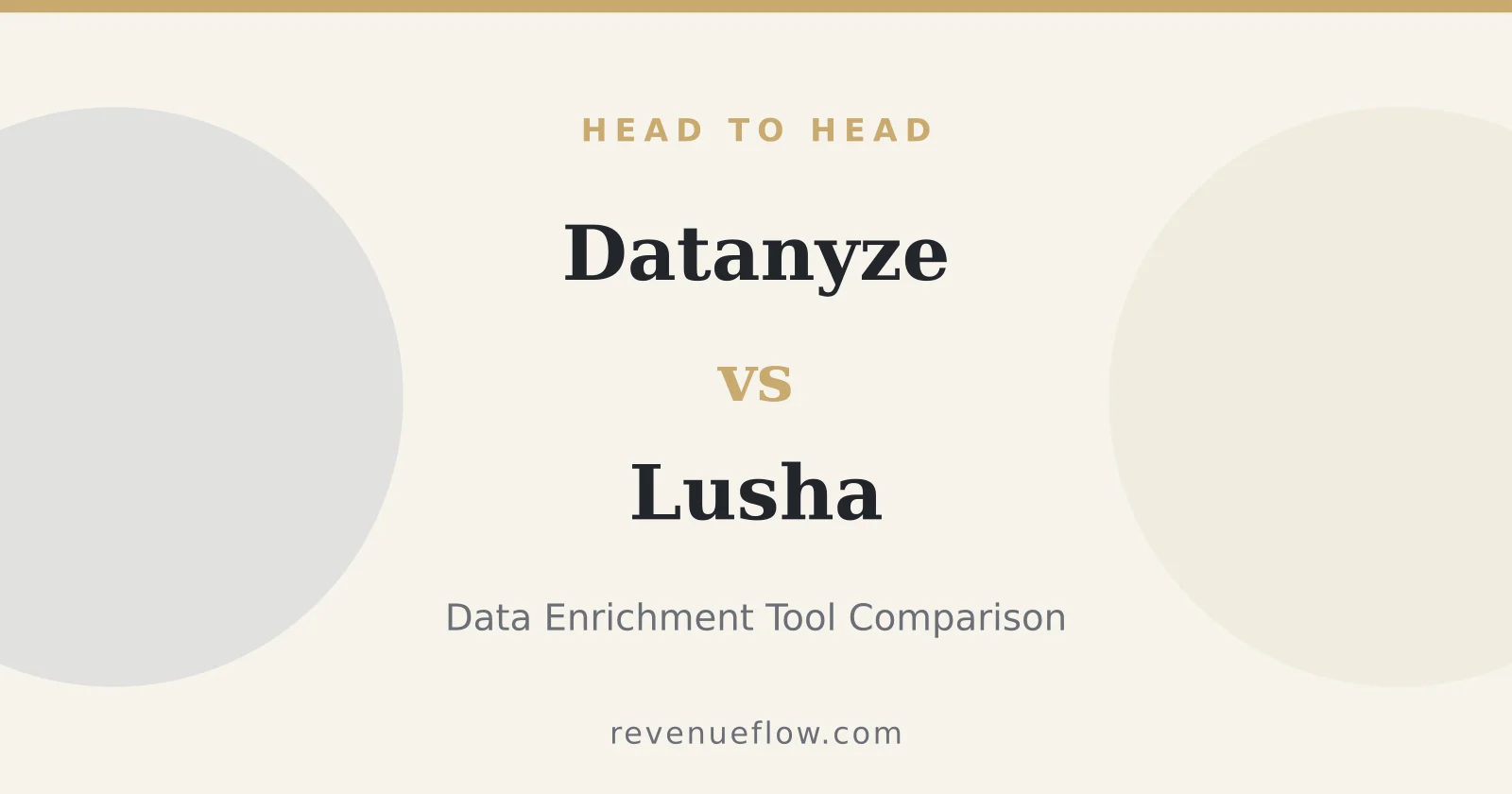 Branded cover: Datanyze vs Lusha: Data Enrichment Tool Comparison