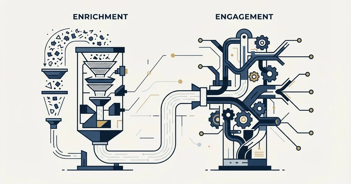 Editorial illustration for Datanyze vs Meet Alfred
