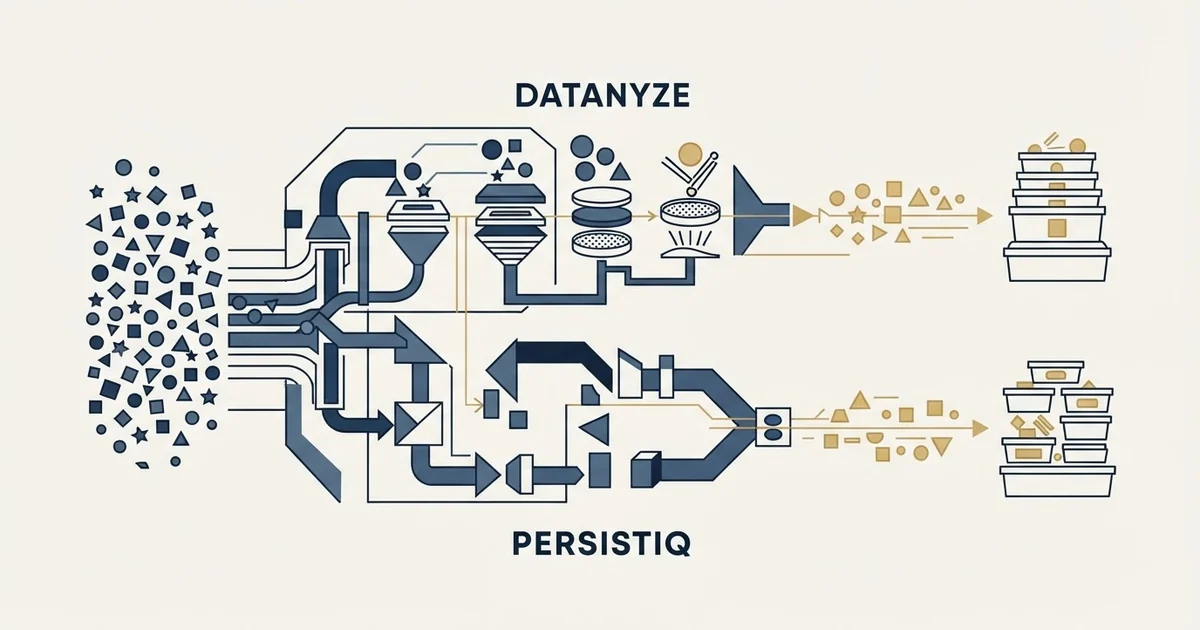 Editorial illustration for Datanyze vs PersistIQ