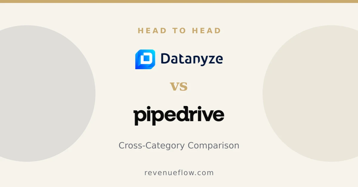 Branded cover: Datanyze vs Pipedrive: Cross-Category Comparison