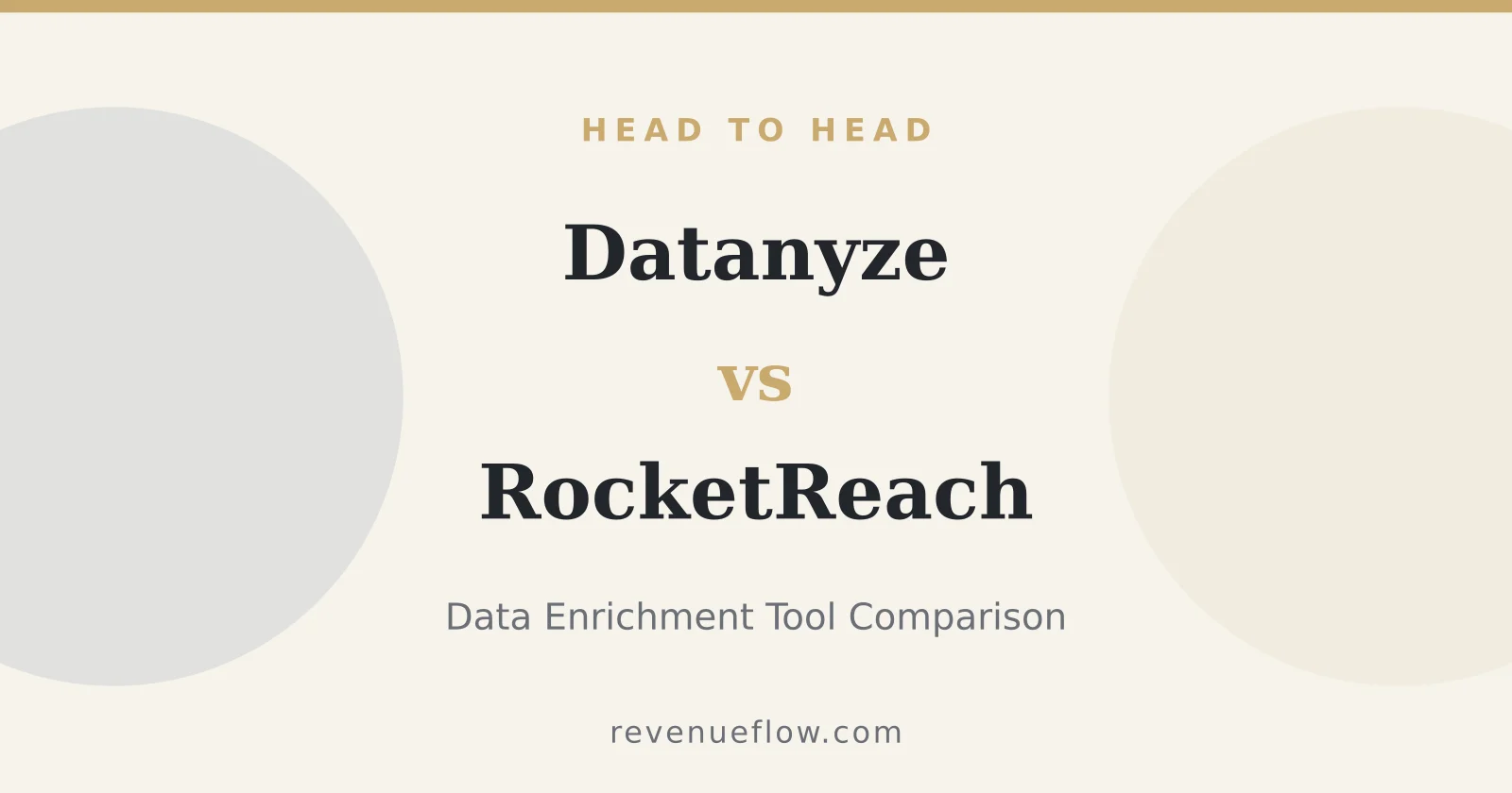 Branded cover: Datanyze vs RocketReach: Data Enrichment Tool Comparison