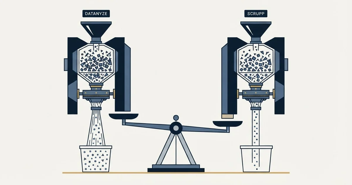 Editorial illustration for Datanyze vs Scrupp