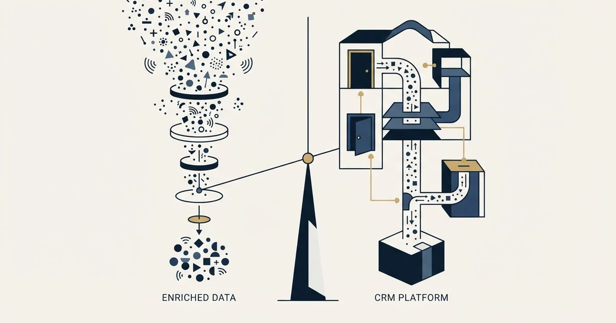Editorial illustration for Datanyze vs SugarCRM
