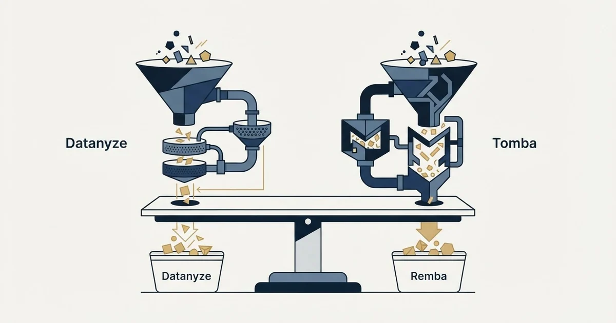 Editorial illustration for Datanyze vs Tomba