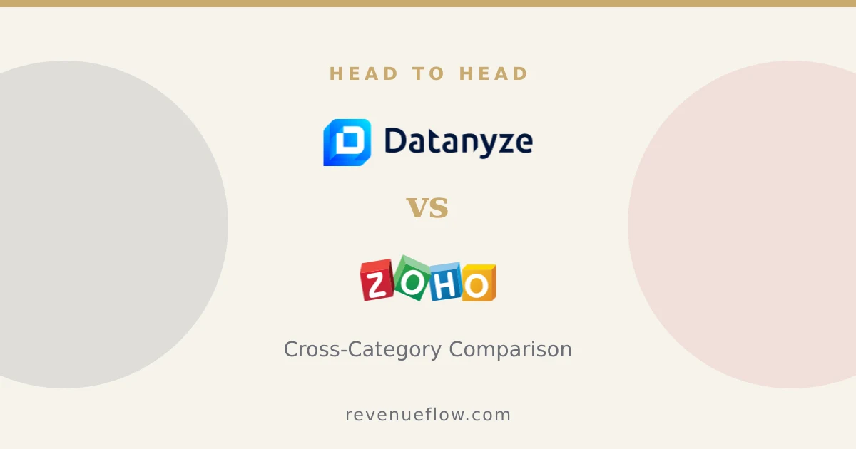 Branded cover: Datanyze vs Zoho CRM: Cross-Category Comparison
