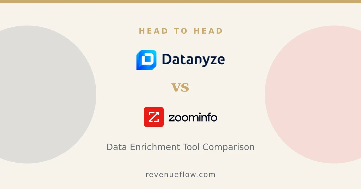 Branded cover: Datanyze vs ZoomInfo: Data Enrichment Tool Comparison