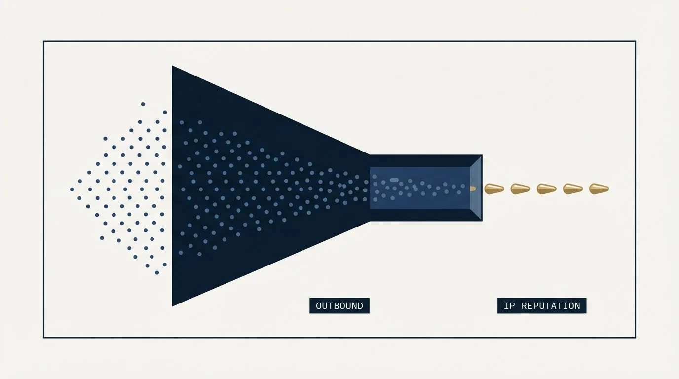 Section illustration: What this means when you are running outbound