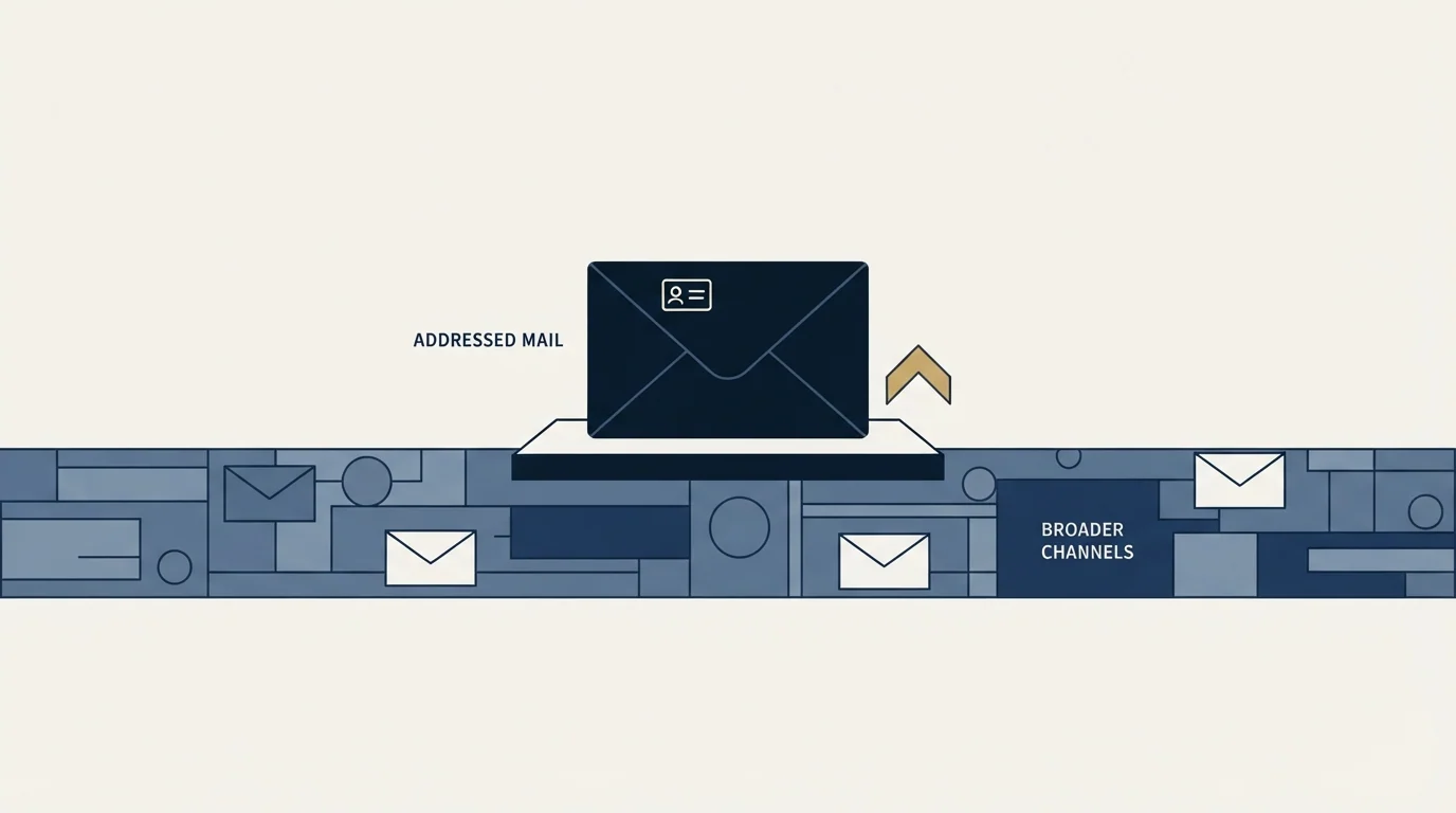 Section illustration: Where mail sits against the other channels