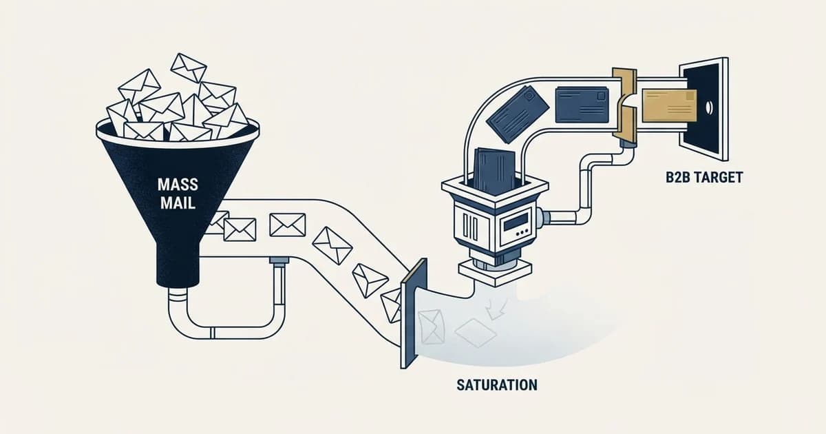 Editorial illustration for Direct Mail for B2B
