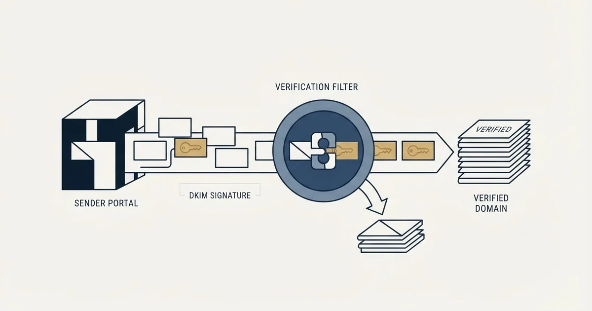 Editorial illustration for DKIM