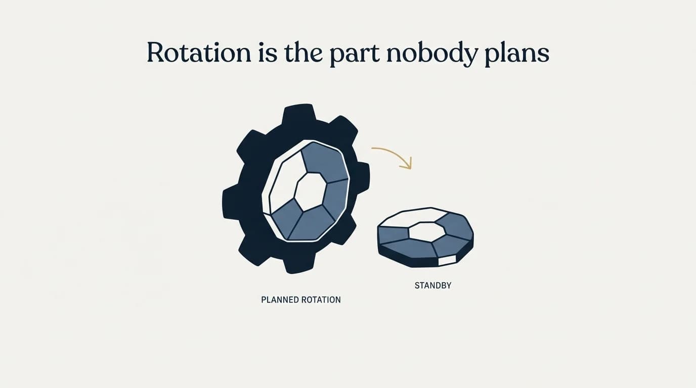 Section illustration: Rotation is the part nobody plans