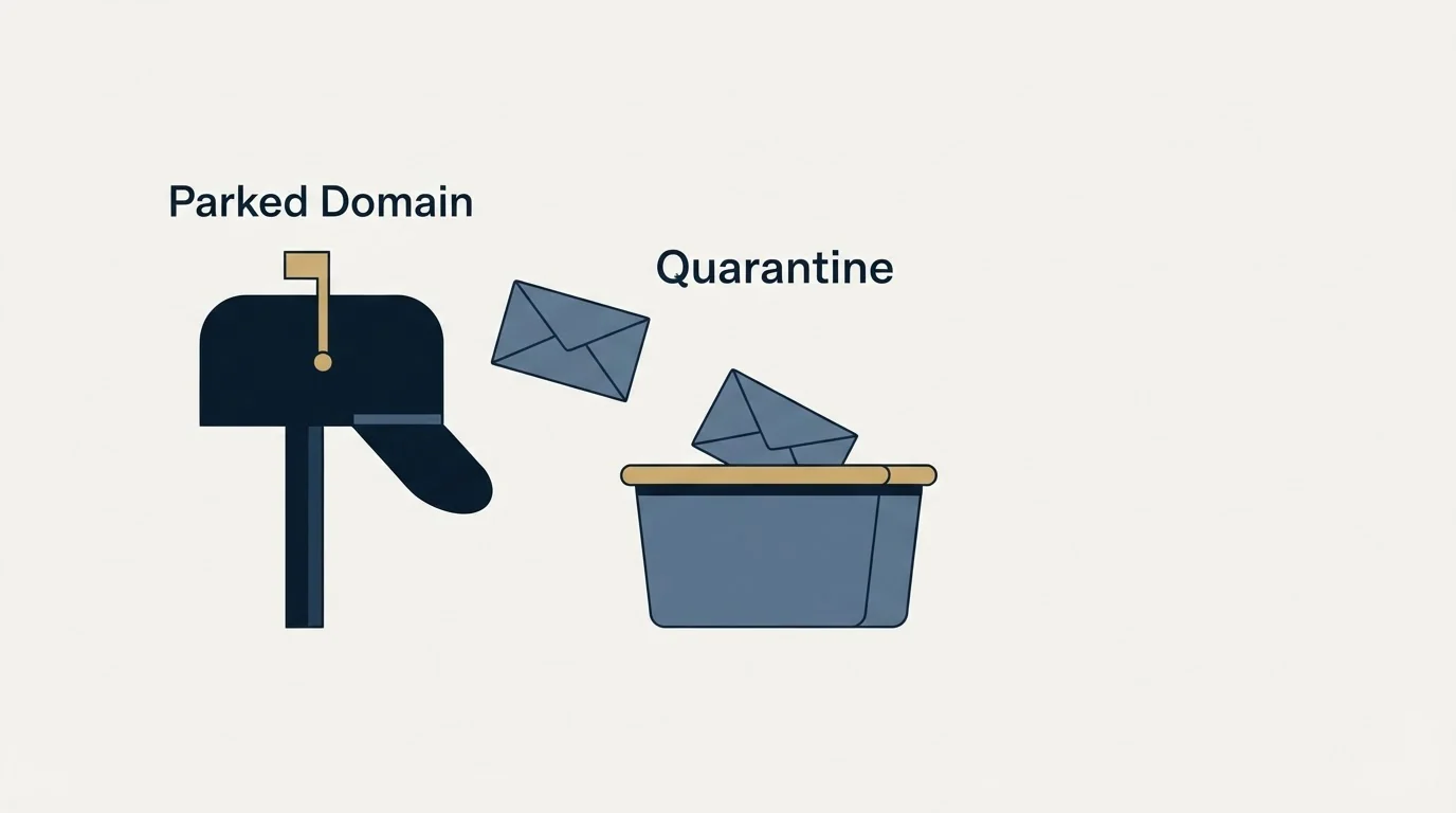 Section illustration: Parked domains are the easy case